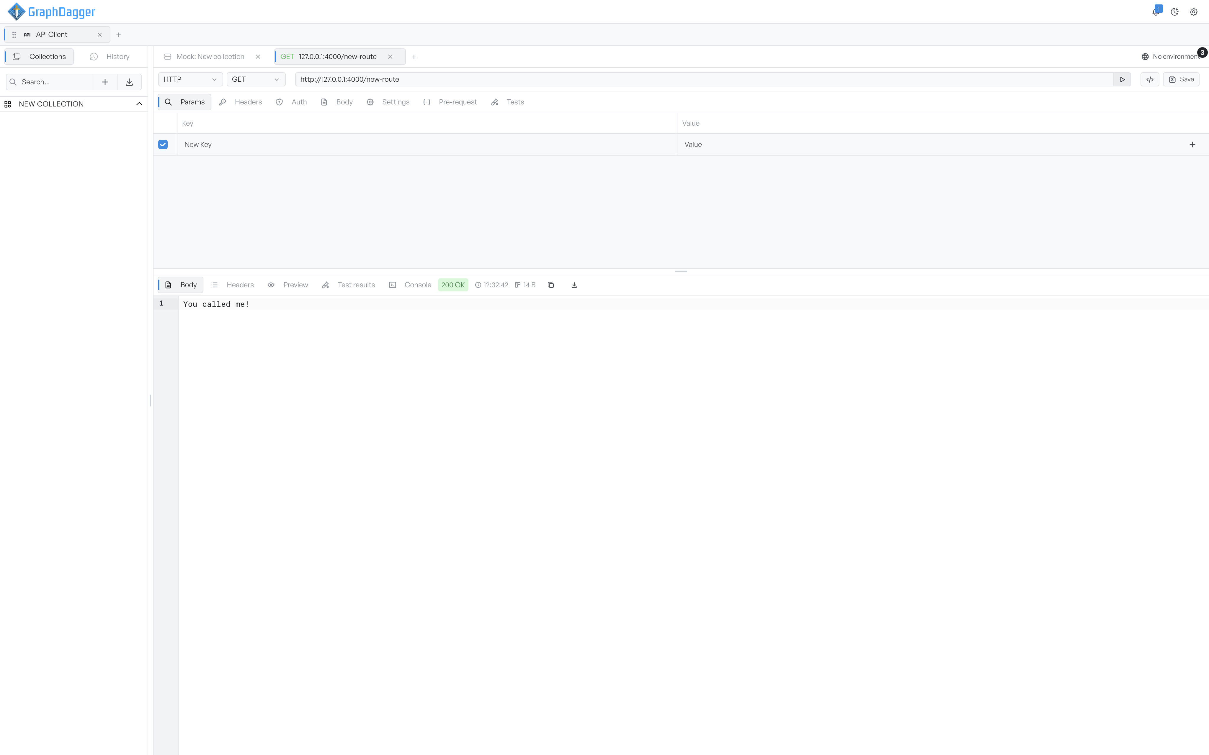 The mock journal listing incoming requests by time, status, method, path, latency, and tags, with a match trace expanded below a selected row