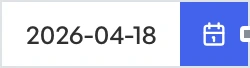 The Date block on the canvas