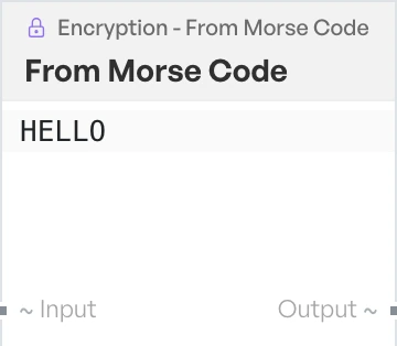 The From Morse Code block on the canvas